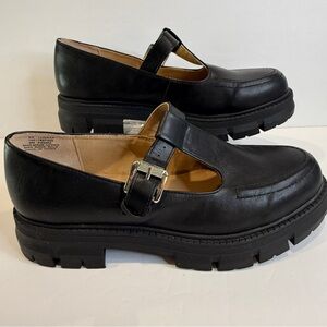 Sun + Stone Women’s Black Lug Sole Mary Jane Shoes Size 9 🖤 Preloved